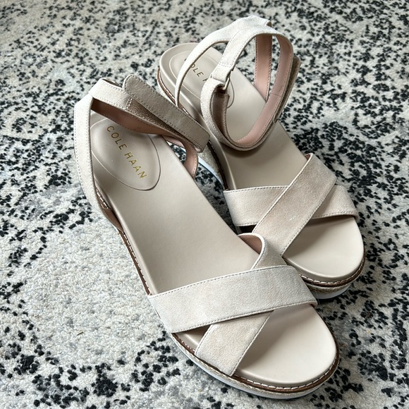 Cole Haan espadrille wedge sandals 10 1/2 never worn - Picture 2 of 4